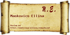 Maskovics Ellina névjegykártya